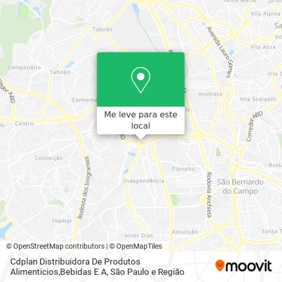 Cdplan Distribuidora De Produtos Alimenticios,Bebidas E A mapa