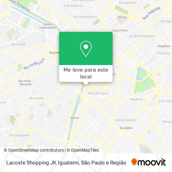 Lacoste Shopping JK Iguatemi mapa