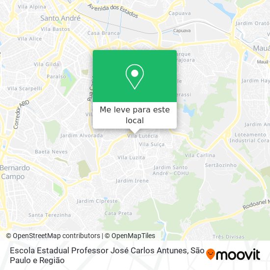 Escola Estadual Professor José Carlos Antunes mapa