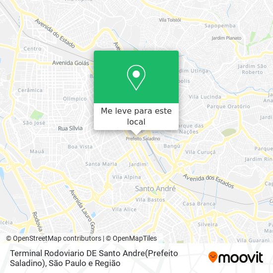 Terminal Rodoviario DE Santo Andre(Prefeito Saladino) mapa