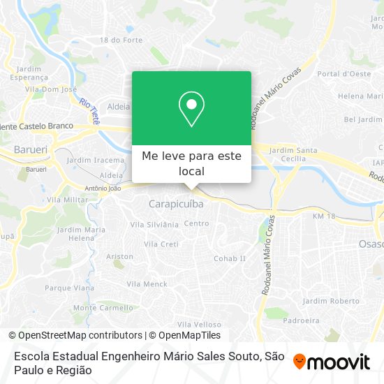 Escola Estadual Engenheiro Mário Sales Souto mapa