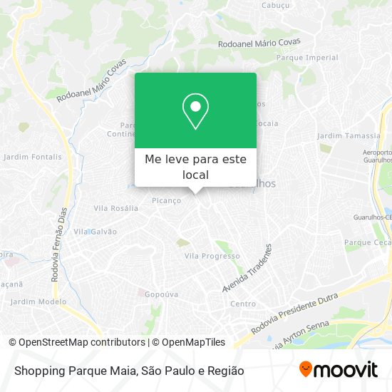 Shopping Parque Maia mapa