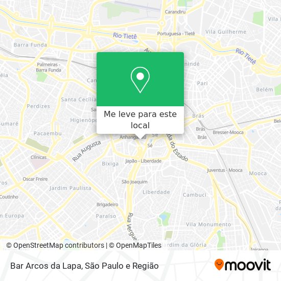 Bar Arcos da Lapa mapa