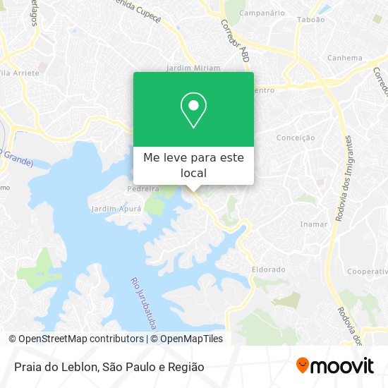 Praia do Leblon mapa