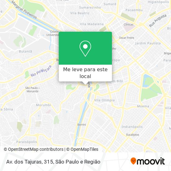 Av. dos Tajuras, 315 mapa