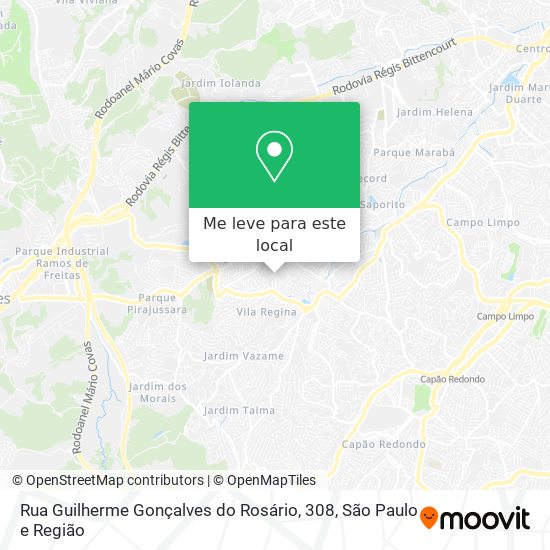 Rua Guilherme Gonçalves do Rosário, 308 mapa