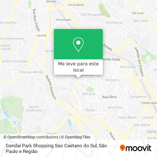 Gendai Park Shopping Sao Caetano do Sul mapa