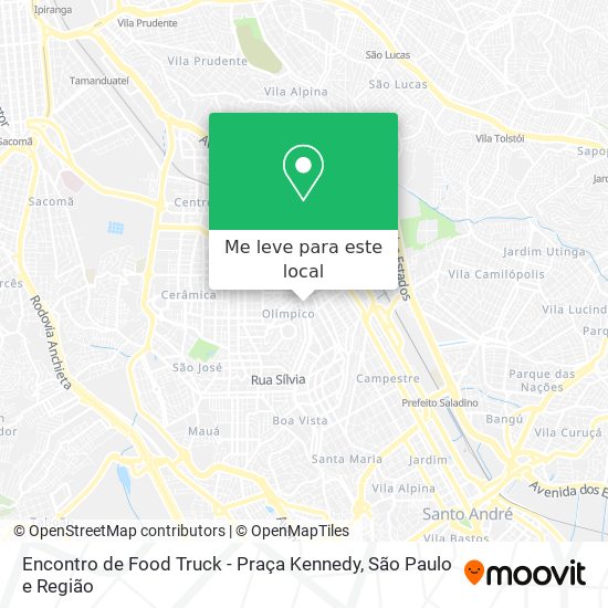 Encontro de Food Truck - Praça Kennedy mapa