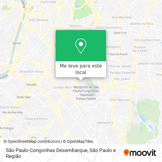 São Paulo-Congonhas Desembarque mapa