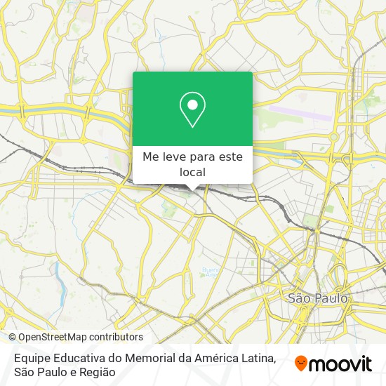 Equipe Educativa do Memorial da América Latina mapa