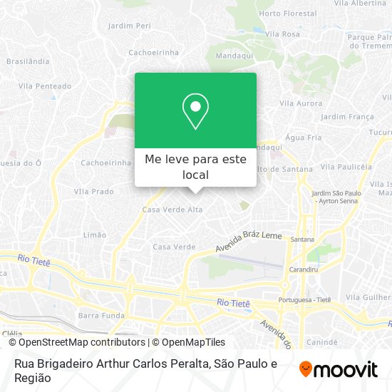 Rua Brigadeiro Arthur Carlos Peralta mapa