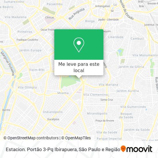 Estacion. Portão 3-Pq Ibirapuera mapa