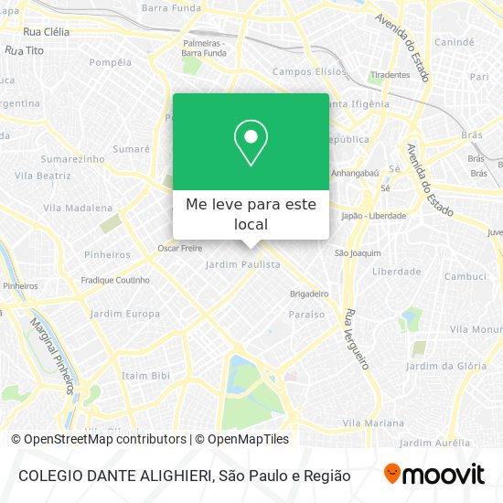 Como chegar at COLEGIO DANTE ALIGHIERI em Jardim Paulista de