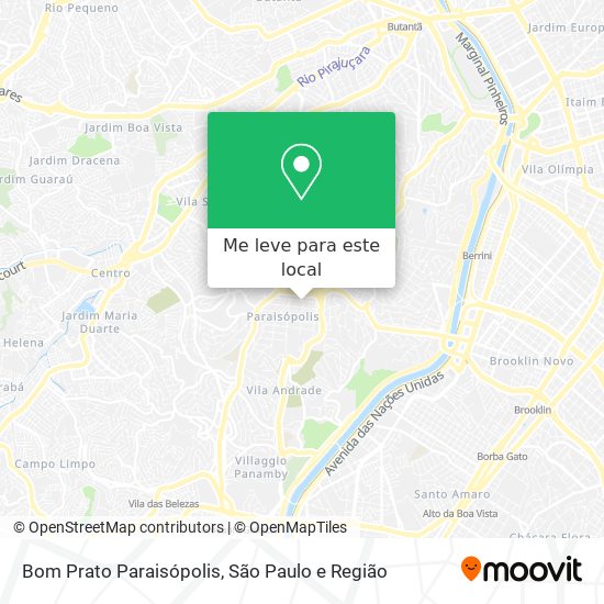 Bom Prato Paraisópolis mapa