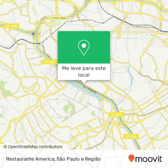 Restaurante America, Alto de Pinheiros São Paulo-SP mapa