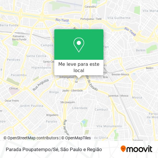 Parada Poupatempo/Sé mapa