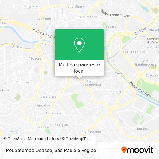 Poupatempo Osasco mapa