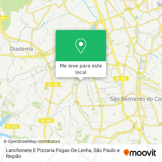 Lanchonete E Pizzaria Fogao De Lenha mapa