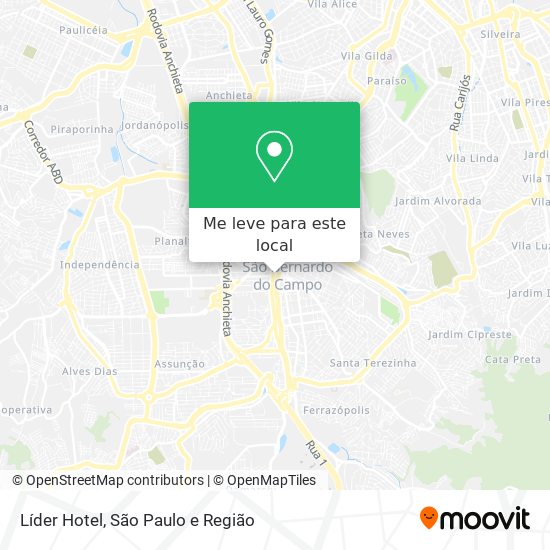 Líder Hotel mapa