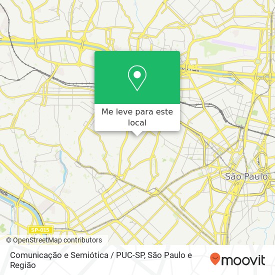 Comunicação e Semiótica / PUC-SP, Rua Monte Alegre Perdizes São Paulo-SP 05014-001 mapa