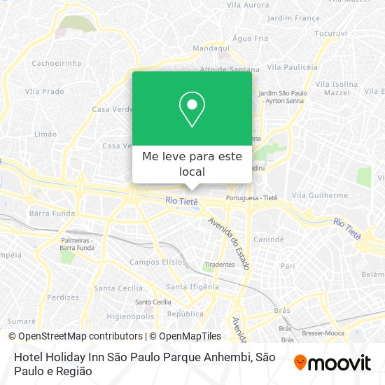 Hotel Holiday Inn São Paulo Parque Anhembi mapa