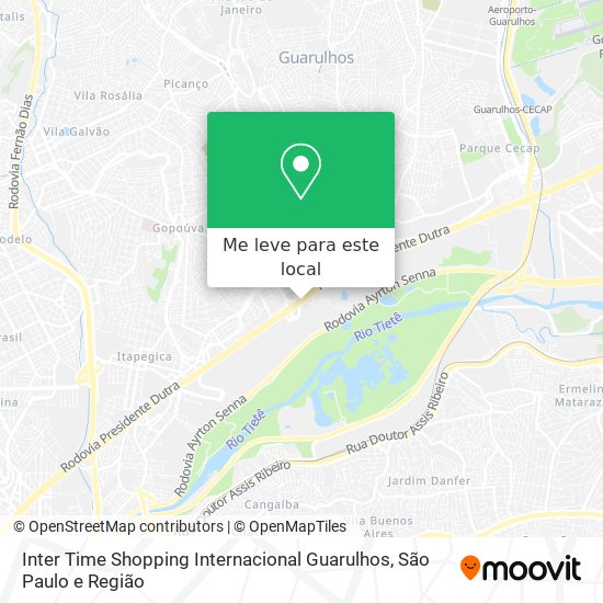 Inter Time Shopping Internacional Guarulhos mapa
