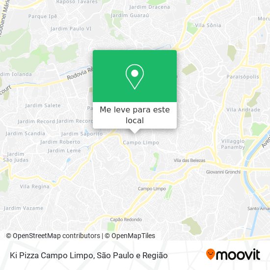 Ki Pizza Campo Limpo mapa
