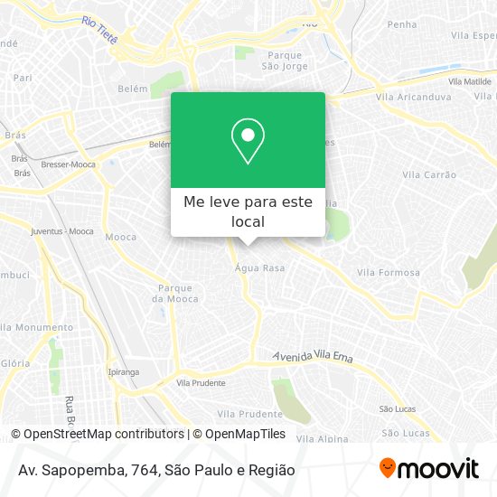 Av. Sapopemba, 764 mapa