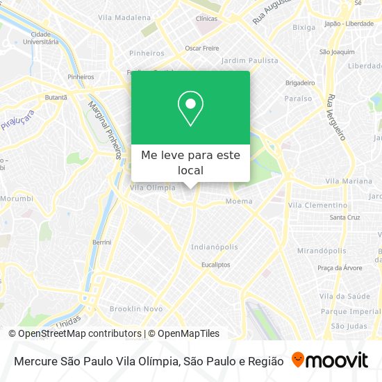 Mercure São Paulo Vila Olímpia mapa