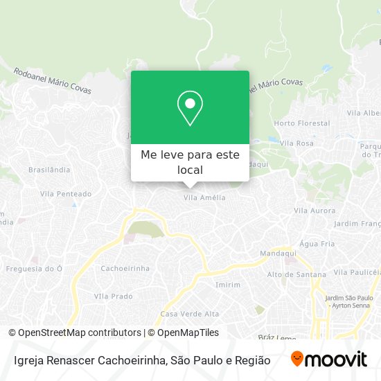 Igreja Renascer Cachoeirinha mapa