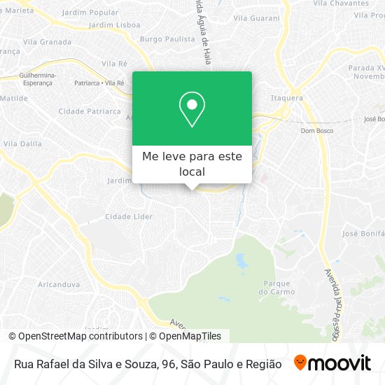 Rua Rafael da Silva e Souza, 96 mapa