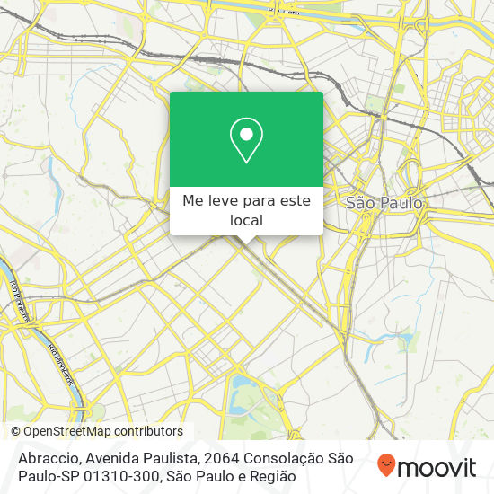 Abraccio, Avenida Paulista, 2064 Consolação São Paulo-SP 01310-300 mapa