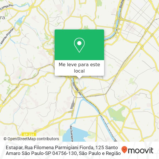 Estapar, Rua Filomena Parmigiani Fiorda, 125 Santo Amaro São Paulo-SP 04756-130 mapa
