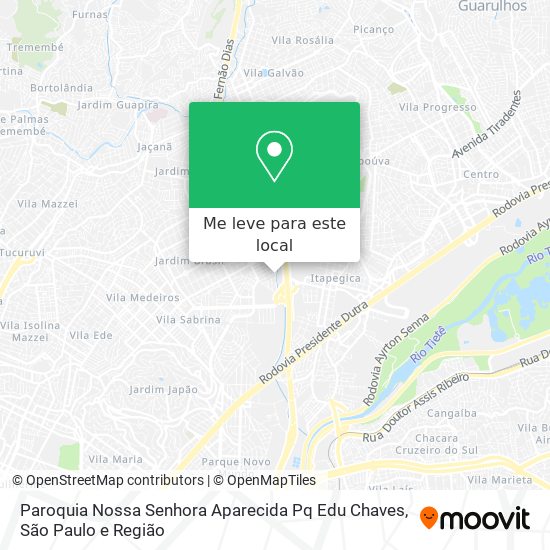 Paroquia Nossa Senhora Aparecida Pq Edu Chaves mapa