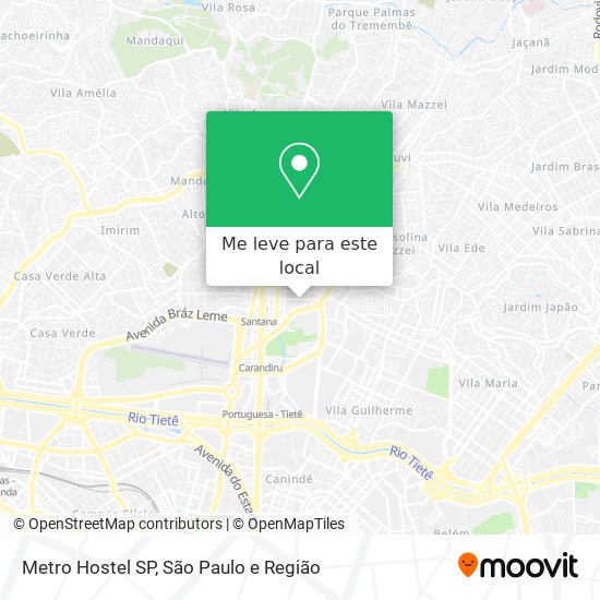Metro Hostel SP mapa