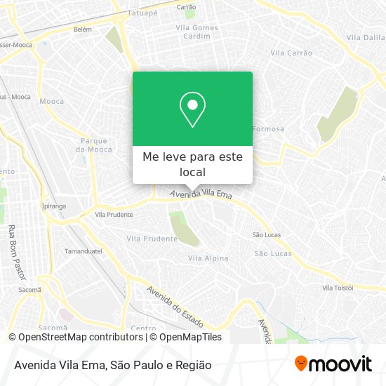 Avenida Vila Ema mapa