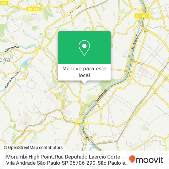 Morumbi High Point, Rua Deputado Laércio Corte Vila Andrade São Paulo-SP 05706-290 mapa