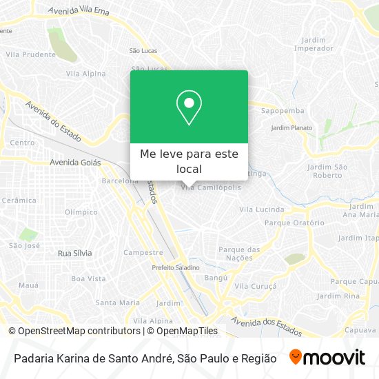 Padaria Karina de Santo André mapa