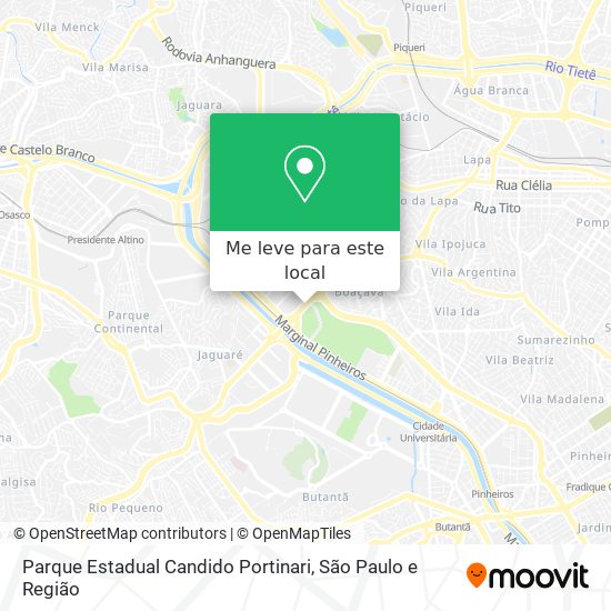 Parque Estadual Candido Portinari mapa