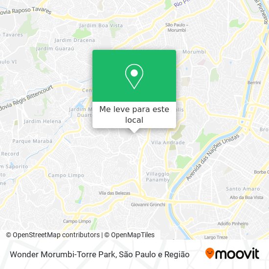 Wonder Morumbi-Torre Park mapa