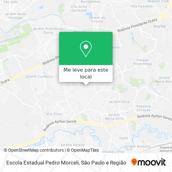 Escola Estadual Pedro Morceli mapa