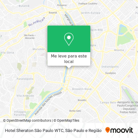 Hotel Sheraton São Paulo WTC mapa