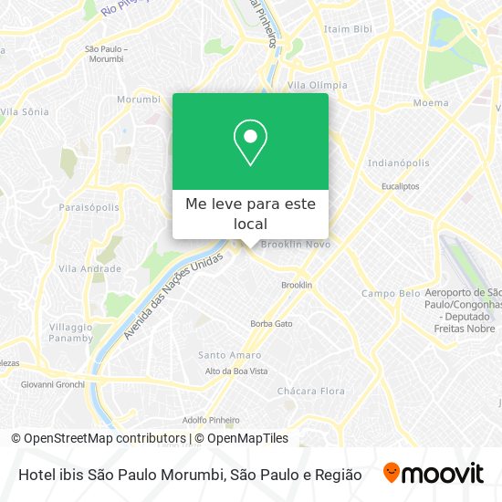 Hotel ibis São Paulo Morumbi mapa