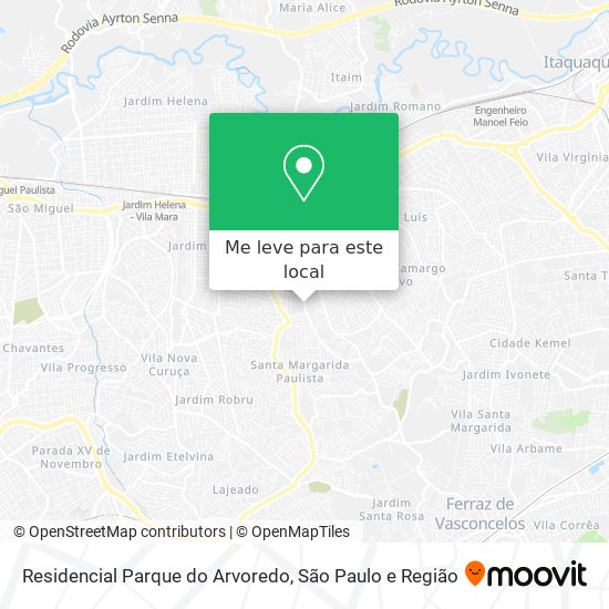 Residencial Parque do Arvoredo mapa