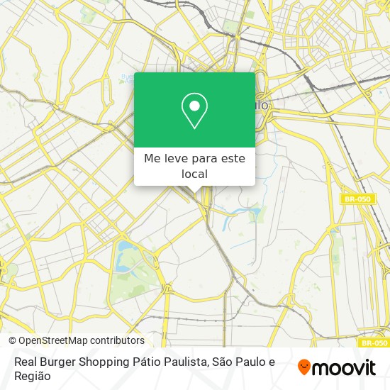 Real Burger Shopping Pátio Paulista mapa