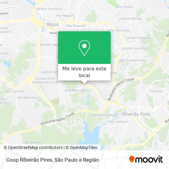 Coop Ribeirão Pires mapa