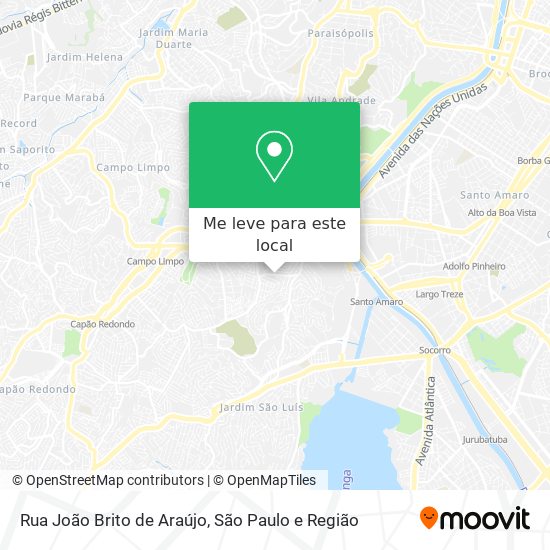 Rua João Brito de Araújo mapa