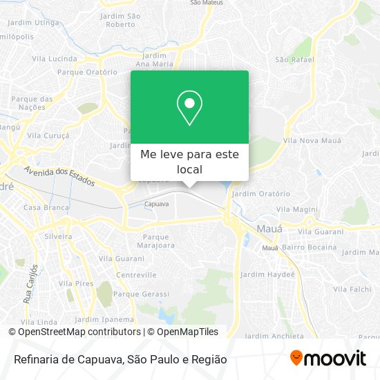 Refinaria de Capuava mapa
