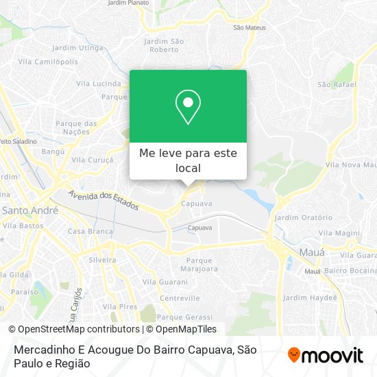 Mercadinho E Acougue Do Bairro Capuava mapa