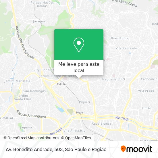 Av. Benedito Andrade, 503 mapa